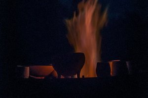 Warsztaty RAKU, Czarne - Beskid Niski, sierpień 2014.